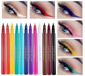 img 2 attached to 💦 Vibrant Shades: HANDAIYAN Waterproof Multicolor Eyeliner Set - Long-Lasting & Smudge-proof