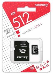 img 1 attached to Memory Card SmartBuy microSDXC 512 GB Class 10, V10, UHS-I, R/W 90/67 MB/s, SD adapter, white