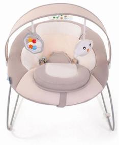 img 2 attached to Electric swing for newborns Nuovita Cullare with vibration rocking function, chaise longue (Cacao/Cocoa)