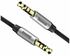 img 2 attached to AUX Cable 3.5mm - 3.5mm 1m Baseus Yiven Audio - Black/Silver (CAM30-BS1)