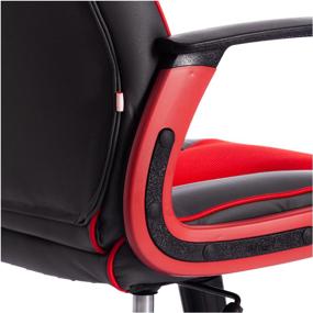 img 2 attached to Компьютерное кресло TetChair RACER new игровое, обивка: искусственная кожа/текстиль, цвет: металлик/красный