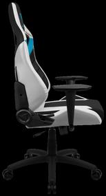 img 2 attached to 💺 ThunderX3 XC3 Gaming Chair - Azure Blue Faux Leather/Textile Upholstery