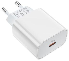 img 2 attached to Wall charger fast PD 3.0+QC 3.0 USB Type-C with Type-C cable - Lightning Hoco C76A Plus - White