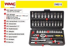 img 2 attached to Tool set WMC Tools WMC-2462-5, 46 pcs., black