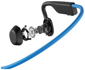 img 2 attached to AfterShokz OpenMove wireless headphones, elevation blue