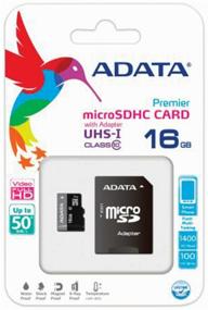 img 2 attached to 💨 High-performance ADATA microSDHC 16 GB Class 10 UHS-I Memory Card with SD Adapter: Speed and Versatility in One