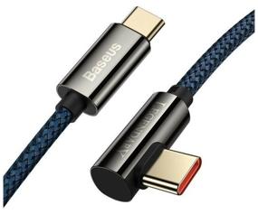 img 2 attached to Baseus Legend Series Elbow Fast Charging Data Cable Type-C to Type-C 100W 2m (CATCS-A01, CACS000703) (blue)