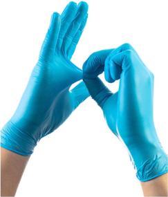 img 1 attached to Gloves Wally Plastic nitrile, 50 pairs, size S, color blue