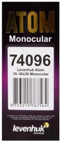 img 2 attached to 🔍 LEVENHUK Atom 10-30x30 Black Monocular: Compact and Versatile Quality Optics