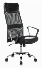 img 1 attached to Premium Computer Chair Bureaucrat CH-600SL: Head Support, Faux Leather/Textile Upholstery, Sleek Black Design