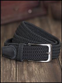 img 2 attached to Braided elastic strap / Black / Length 100cm Width 3cm