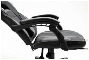 img 2 attached to 🖥️ GXX-14 Vinotti Racer Gaming Computer Chair: Imitation Leather, Black/Grey Color