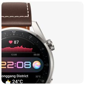 img 1 attached to Smart Watch HUAWEI Watch 3 Pro Classic Wi-Fi NFC RU, grey/brown