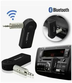 img 2 attached to 📟 Compact Universal Wireless Bluetooth Adapter with AUX/Audio Receiver - Black