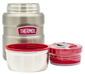 img 2 attached to Термос для еды и напитков THERMOS ORIGINAL 0,47 л. SK3000 RSMS цвет никеливый, сталь 18/8