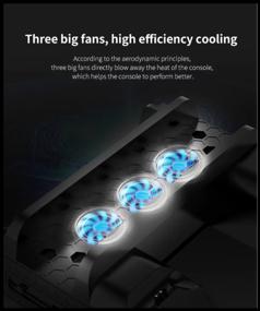 img 2 attached to 🎮 TP4-882 Black Dobe Multifunctional Cooling Stand for PlayStation 4 Pro/Slim - Enhances Cooling Performance