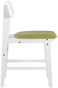 img 2 attached to Dining chair ODEN WHITE, upholstered seat, olive (set of 2 pcs)