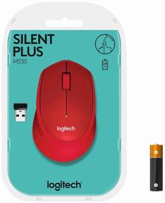 img 1 attached to Logitech M330 Silent Plus Wireless Mouse, Red