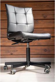 img 2 attached to Computer chair Hesby Chair 1, soft wheels, eco-leather quilted black