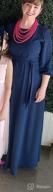 img 1 attached to Women'S Elegant Audrey Hepburn Style Maxi Dress With Round Neck, 3/4 Puff Sleeves, Belt And Pockets By AOOKSMERY review by Kyle Whitehead