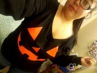 img 1 attached to Lymanchi Women Slouchy Shirts Halloween Pumpkin Long Sleeve Sweatshirts Pullover review by Abdy Traini