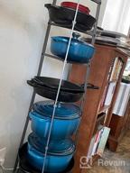 img 1 attached to Free Standing Cookware Stand With 6 Tiers, Hammered Steel Pot Rack (Fully Assembled) review by Patrick Myers