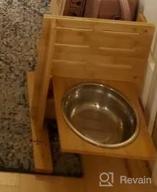 img 1 attached to Adjustable Raised Dog Bowls - 5 Level Wooden Pet Feeding Station For Medium To Large Dogs | FOREYY review by Sharon Weston