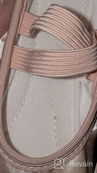 img 1 attached to Satin Ballet Shoes for Girls, Toddlers, Kids, and Women - Full Sole Ballet Slippers with Ribbon, Ideal for Ballet Practice and Dance review by Sharon Weaver