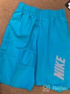 img 1 attached to Nike Boys' Solid Lap 🩲 Volley Short Swim Trunk with Big Logo review by Billy Reeves
