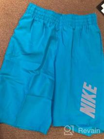 img 6 attached to Nike Boys' Solid Lap 🩲 Volley Short Swim Trunk with Big Logo