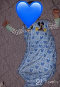 img 3 attached to Подарите уют своему малышу с помощью хлопкового вязаного одеяла Disney'S Minnie Mouse, пригодного для носки, розового/черного цвета - размер средний, возраст 6-12 месяцев