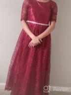 img 1 attached to Princess Burgundy Girls' Clothing: Bridesmaid Embroidered Communion Dress review by Krystal Marie