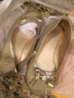 img 1 attached to 💃 Glittery Slip-On Ballet Flats for Little Girls and Toddlers with Bling-Bling Fashion review by Brittney Stone
