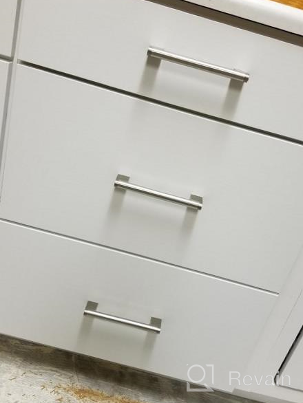 img 1 attached to 10 Pack 5 Inch Brushed Nickel Cabinet Pulls Modern Drawer Handles, Stainless Steel Hardware For Cabinets And Cupboards - 6-1/2 Inches Overall review by Cedrick Ayudara