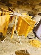 img 1 attached to Green Cambom Foldable Pasta Drying Rack With 10 Bar Handles - Plastic Spaghetti Noodle Dryer For Efficient Drying review by Delos Rodeo