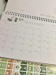 img 6 attached to 2023 Small Desk Calendar With Stickers - October 2022 To June 2024 - 6" X 8" Flip Desktop Organizer For Easy Organization - Beautiful Greenery Design