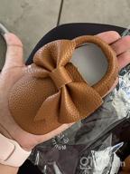 img 1 attached to Soft Sole Baby Shoes With Double Bow Fringe - Bebila Girls Toddler Moccasins And Crib Flats review by Nicole Scheibler