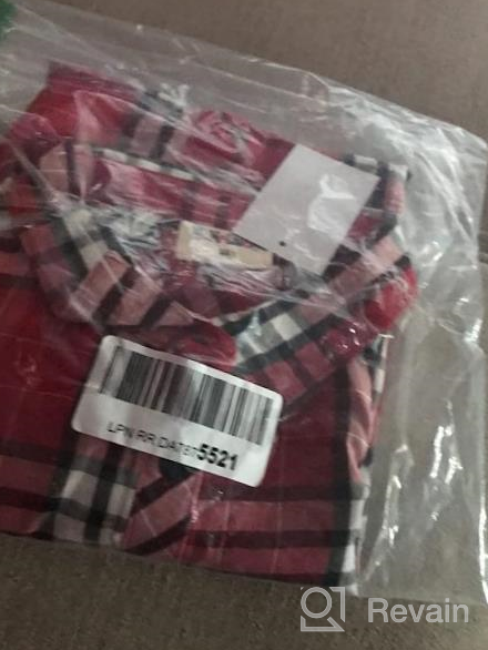 img 1 attached to 👚 Sleeveless Plaid Button Down Shirts for Plus Size Women in Red, Black, and Navy review by Jon Hill