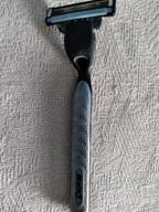 img 1 attached to Gillette Mach3 Reusable Shaving Razor UEFA Champions League Grey/Black review by Seo Jun ᠌