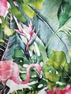 img 1 attached to LIVILAN Tropical Shower Curtain, Green Shower Curtain, Plant Shower Curtain, Leaf Shower Curtain, Botanical Shower Curtain Set With 12 Hooks, 72X84 Inches, Jungle Bathroom Decor review by Mario Beats