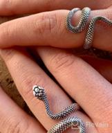 img 1 attached to 🐍 Gold Snake Ring for Men and Women: Gothic Silver Snake Rings - Adjustable Vintage Ring for Men (Eboy) review by Jimmy Franklin