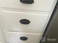 img 1 attached to Oil Rubbed Bronze Kitchen Cabinet Pulls - 10 Pack (3 Inch Hole Center Bin Cup Drawer Handles) By Ilyapa review by David Reyes