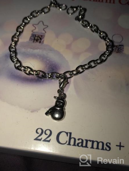 img 1 attached to 🎄 Christmas Advent Charm Calendar Set by Red Co. - Includes 1 Bracelet, 1 Necklace & 22 Unique Charms - Perfect 24-Gift Present for Daughters, Nieces, and Granddaughters review by Richard Gilbert