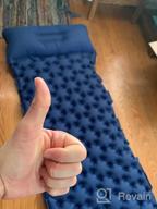 img 1 attached to LUXEAR Sleeping Pad - Inflatable Camping Mat For Backpacking, Hiking & Travel | Durable Waterproof Air Mattress With Foot Press Single To Double Conversion review by Bob Larson