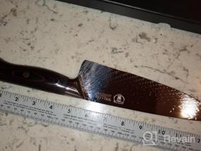 img 8 attached to WALLOP Damascus Chefs Knife - 8,5-дюймовое лезвие из японской стали с солнечным узором и эргономичной ручкой G10 для профессионального использования на кухне