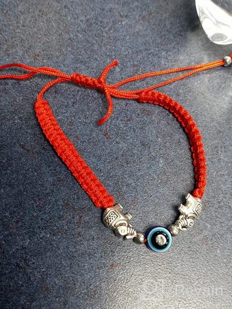 img 1 attached to 🧿 NUOSHING Evil Eye Red Kabbalah String Bracelets: Best Amulets for Luck & Protection for Women, Men & Girls review by Travis Garron