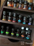 img 1 attached to LIANTRAL Wooden Storage Rack For Essential Oils And Nail Polish Display Organizer - Holds 45 Bottles Of 10/15/20/30Ml Sizes (Espresso) review by Holly Haman