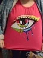 img 1 attached to Womens Cotton Eye Print Graphic Tee With Short Sleeves And Neon Design By PESION review by Jason Sullivan