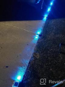 img 5 attached to VOLISUN Solar Driveway Lights Dock Deck Lights 12 Pack, 2 цвета в 1, светодиодные беспроводные солнечные водонепроницаемые наружные предупреждающие ступенчатые фонари для подъездной дорожки (2 цвета освещения, белый / синий)