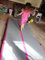 img 1 attached to 🤸 Inflatable Gymnastics Air Track Tumbling Mat - 10ft, 13ft, 16ft, and 20ft with 4 Inch Thickness - Ideal for Home Use, Yoga, Training, Cheerleading, and Water Fun - Includes Electric Pump review by Jason Maciel